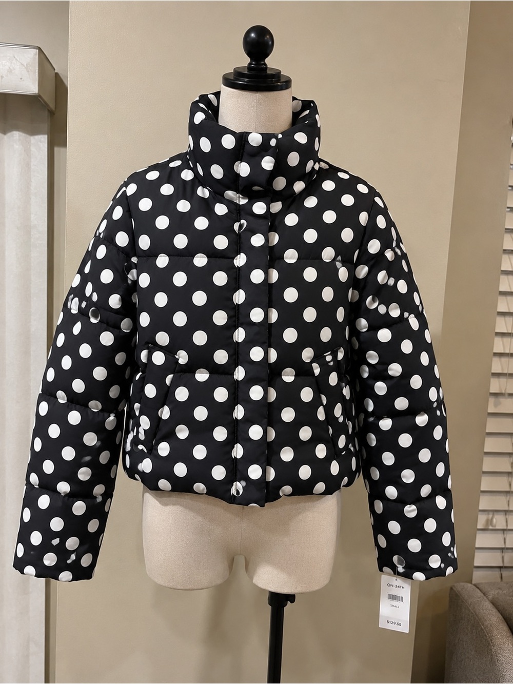 Black Quilted Nylon Puffer Jacket - Women's Small